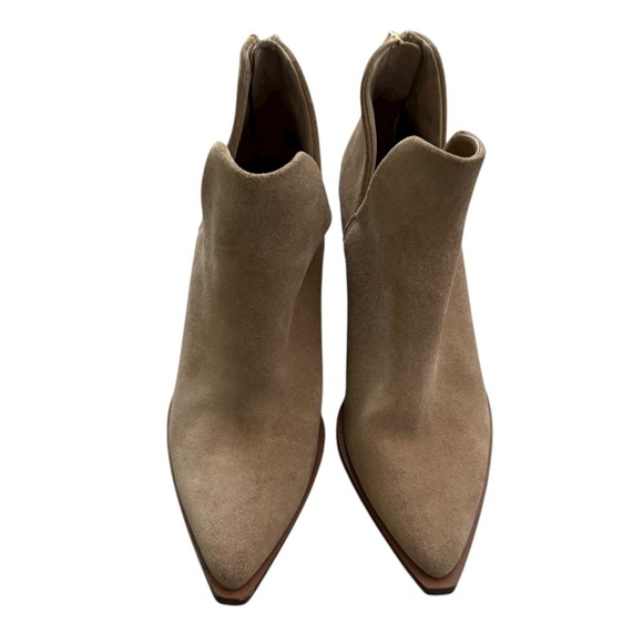 New Vince Camuto Bibestie Tortilla Ankle Boot Tan Suede Bootie size 7 - Picture 5 of 11